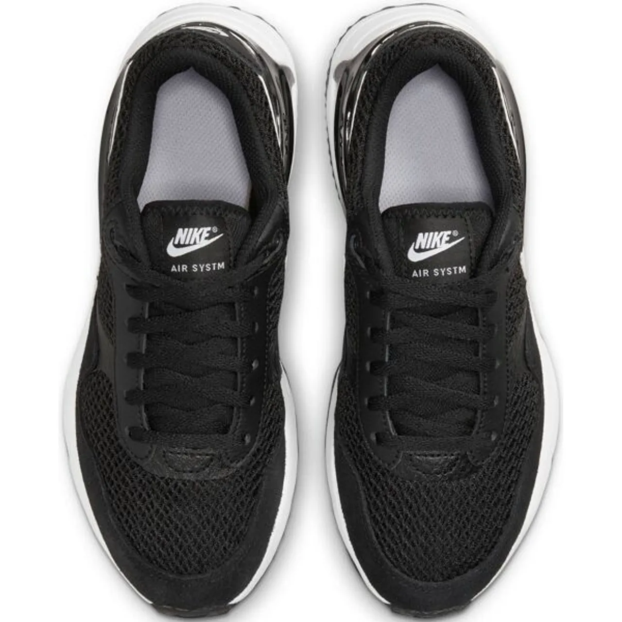 Sneaker NIKE SPORTSWEAR "AIR MAX SYSTM (GS)" Gr. 38, schwarz-weiß (black, white) Schuhe Laufschuhe