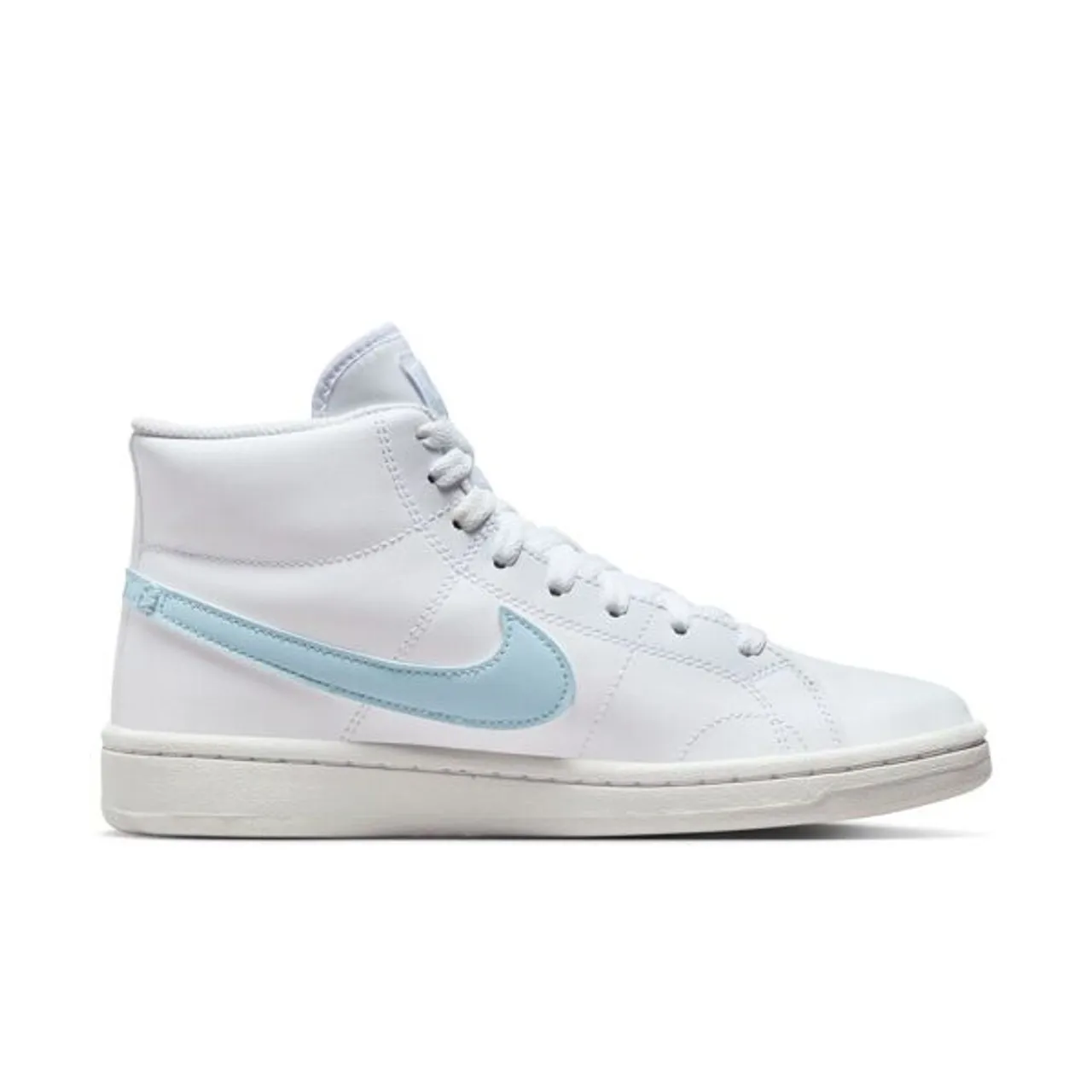 Sneaker NIKE SPORTSWEAR "COURT ROYALE 2 MID" Gr. 38, weiß (weiß, blau) Schuhe Schnürstiefeletten