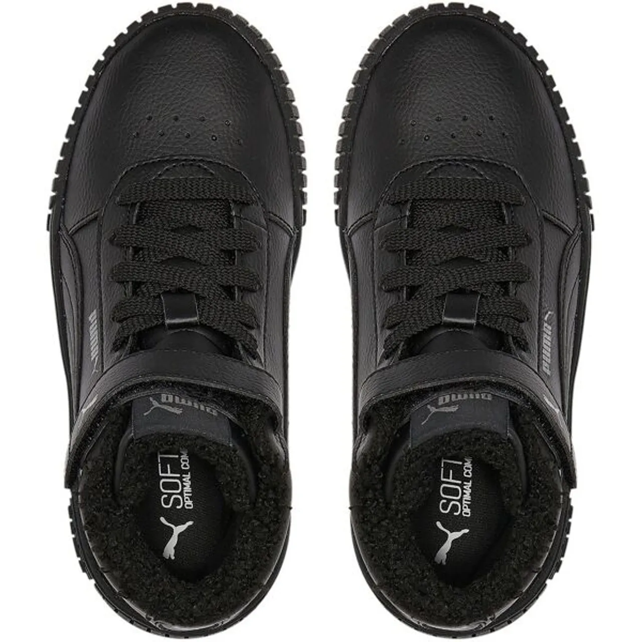 Sneaker PUMA "CARINA 2.0 MID WTR PS" Gr. 28, schwarz (puma black, puma dark shadow) Kinder Schuhe Sneaker
