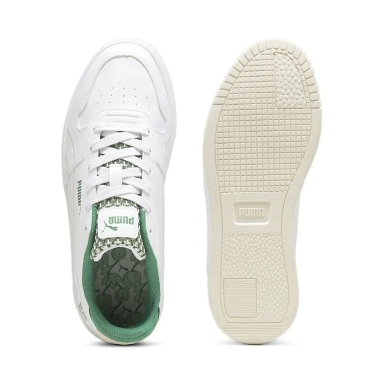 Sneaker PUMA "Carina Street Blossom" Gr. 39, grün (puma white, sugared almond, archive green) Schuhe Sneaker
