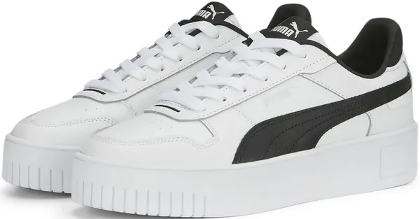 Sneaker PUMA "CARINA STREET" Gr. 37, schwarz-weiß (puma white, puma black, silver) Schuhe Sneaker