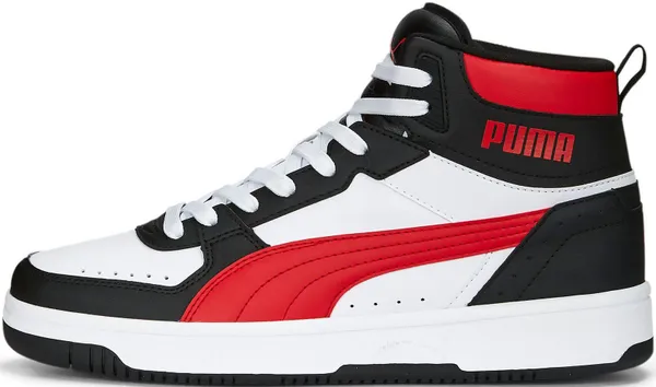 Sneaker PUMA "Puma Rebound JOY" Gr. 44,5, schwarz (weiß, rot, schwarz) Schuhe Schnürstiefeletten