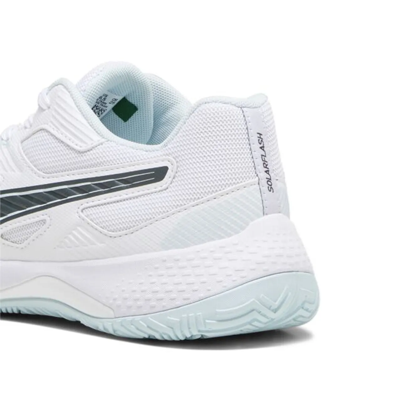 Sneaker PUMA "Solarflash II Hallen-Sportschuhe Herren" Gr. 41, blau (white nitro blue shadow gray) Schuhe Schnürhalbschuhe