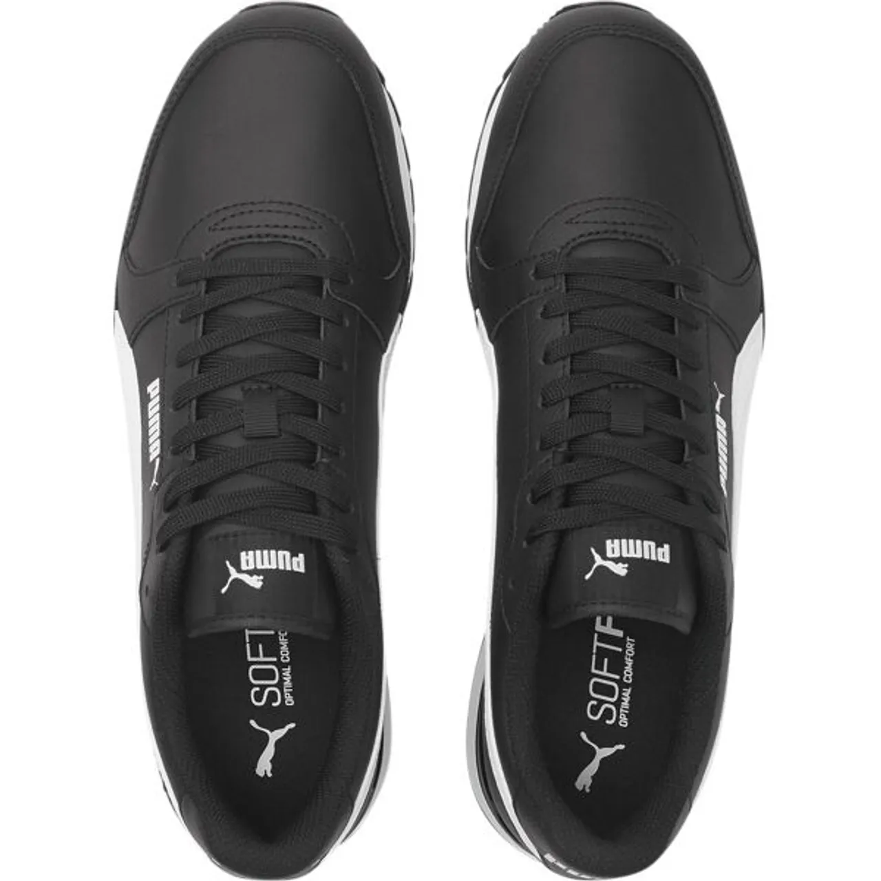 Sneaker PUMA "ST RUNNER V3 L" Gr. 45, schwarz-weiß (puma black, puma white) Schuhe Puma