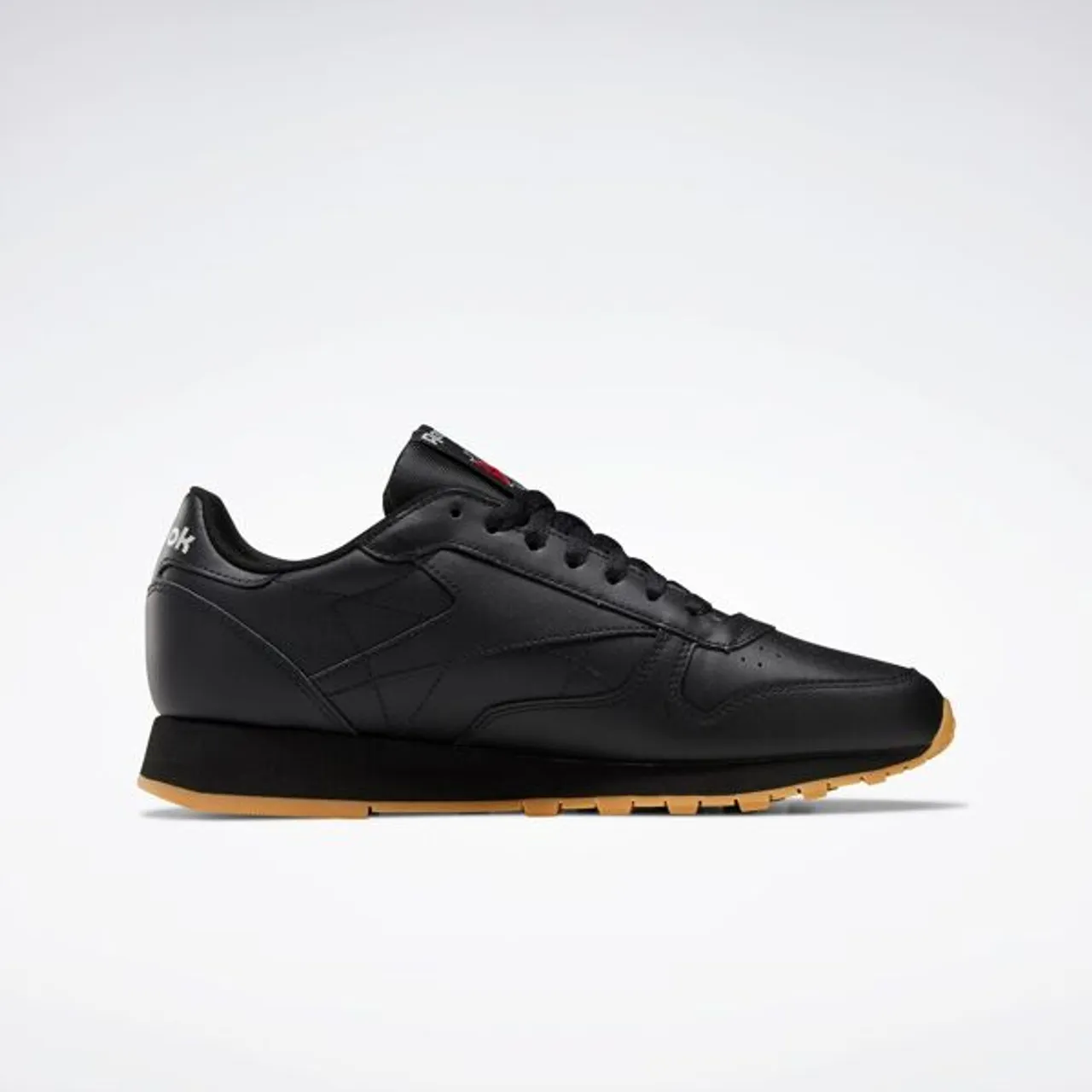 Sneaker REEBOK CLASSIC "CLASSIC LEATHER" Gr. 45, schwarz (schwarz, gum) Schuhe Fußballschuhe