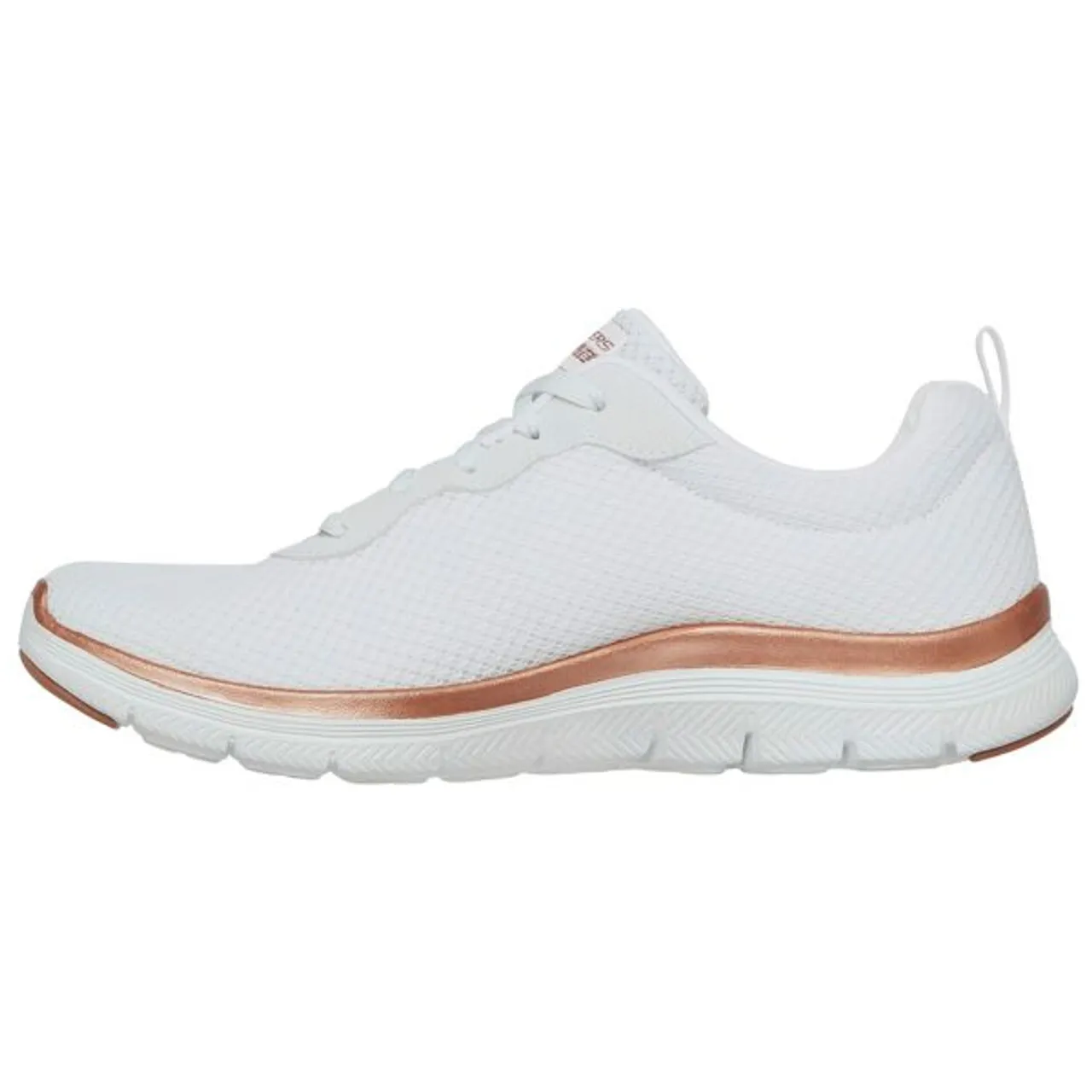 Sneaker SKECHERS "FLEX APPEAL 4.0 BRILLINAT VIEW" Gr. 35, rosegold (weiß, roségoldfarben) Damen Schuhe Sneaker
