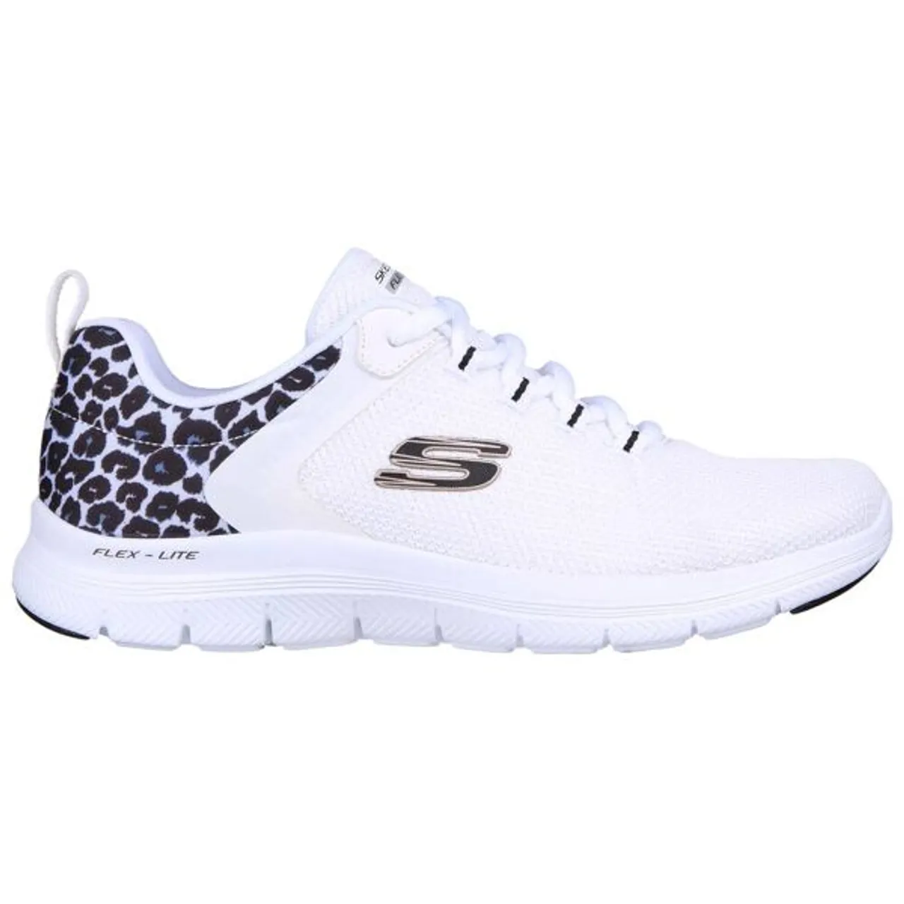 Sneaker SKECHERS "FLEX APPEAL 4.0 - WILD BALLAD" Gr. 35, schwarz-weiß (weiß, schwarz) Damen Schuhe Sneaker