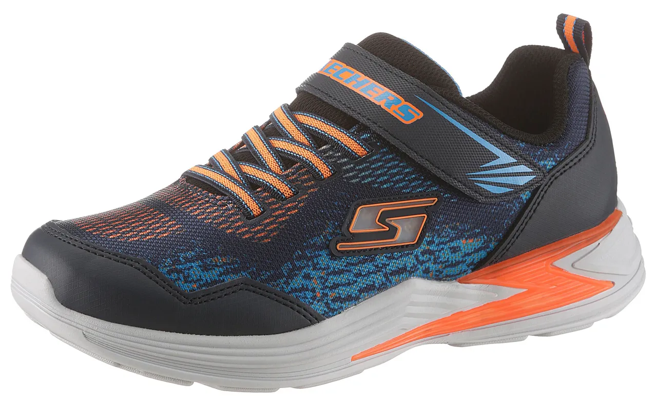 Sneaker SKECHERS KIDS "Blinkschuh Erupters III" Gr. 34, blau (navy, orange) Kinder Schuhe