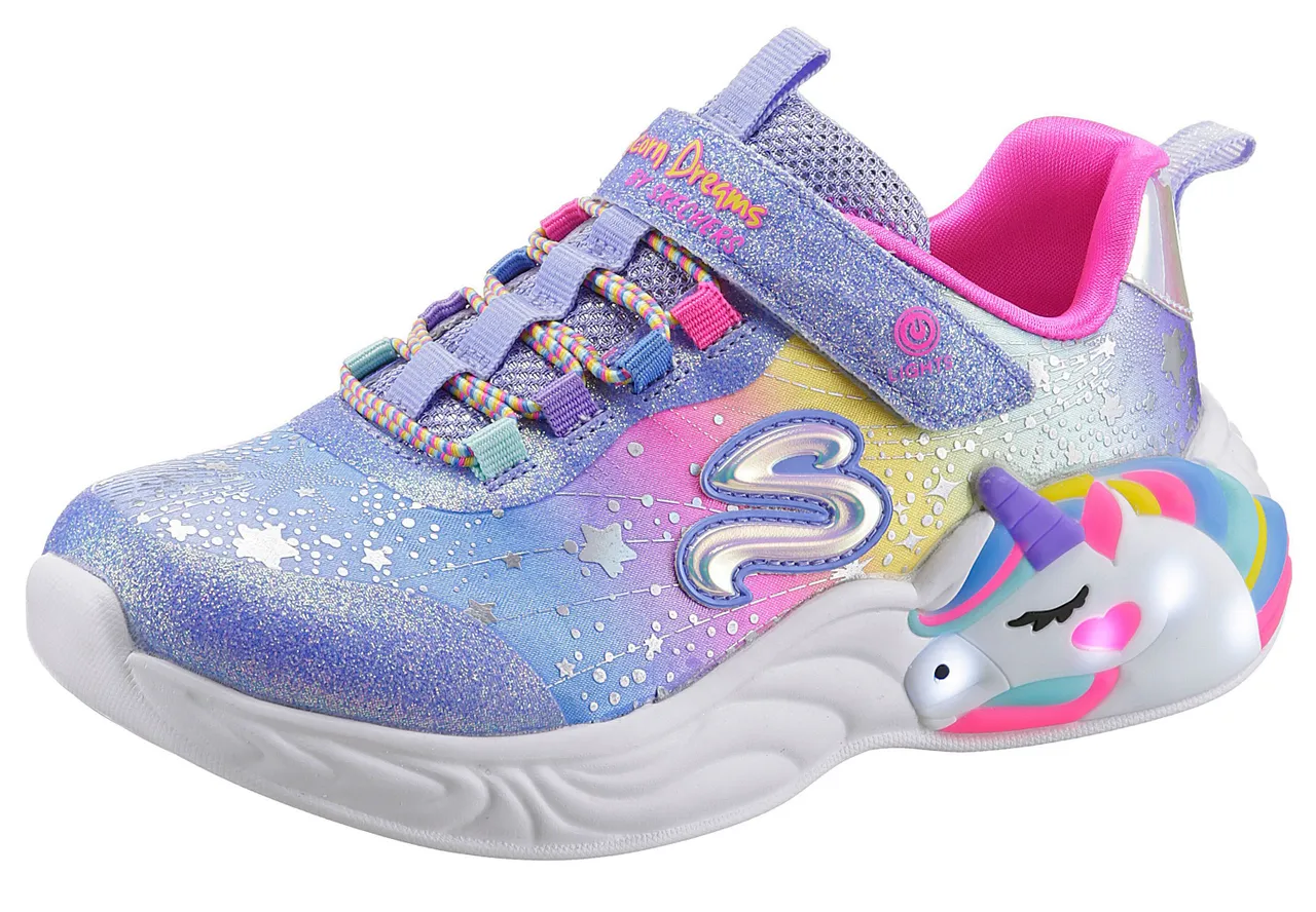Sneaker SKECHERS KIDS "UNICORN DREAMS-" Gr. 32, blau (blau, kombiniert) Kinder Schuhe Sneaker