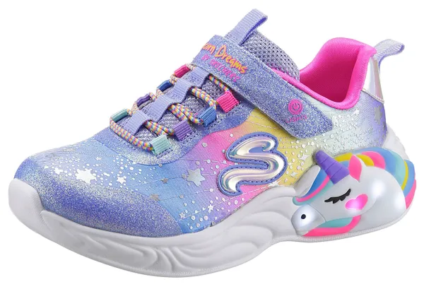 Sneaker SKECHERS KIDS "UNICORN DREAMS-" Gr. 33, blau (blau, kombiniert) Kinder Schuhe Sneaker mit gepolsterter Innensohle, Freizeitschuh, Halbschuh, S...