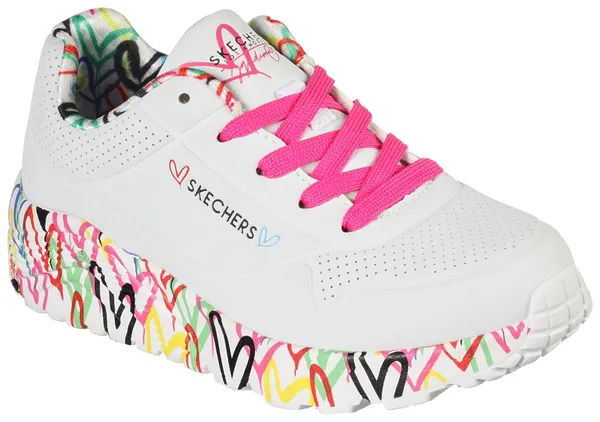 Sneaker SKECHERS KIDS "UNO LITE" Gr. 28, bunt (weiß) Kinder Schuhe Modernsneaker Sneaker low