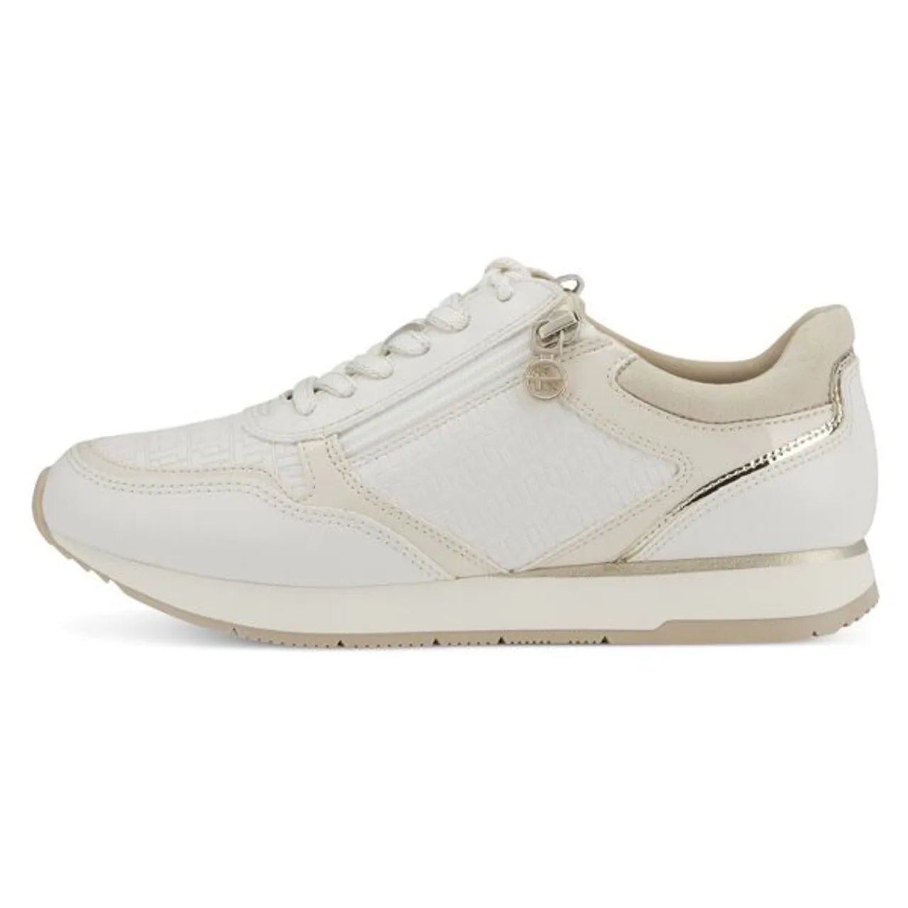Sneaker TAMARIS Gr. 35, weiß (offwhite, kombiniert) Damen Schuhe Sneaker