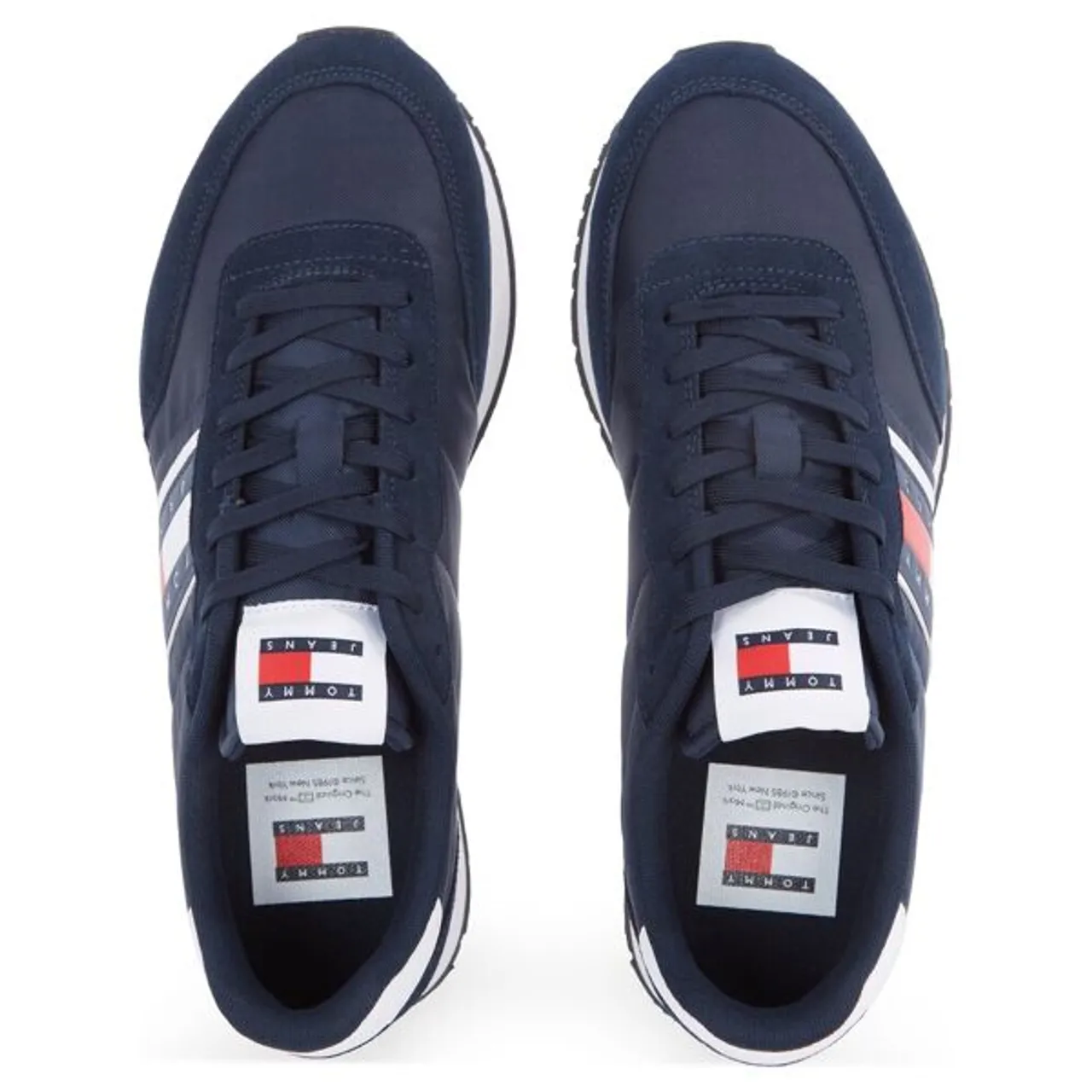 Sneaker TOMMY JEANS "TJM RUNNER CASUAL ESS" Gr. 43, blau (nachtblau) Herren Schuhe Stoffschuhe