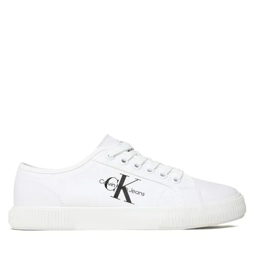 Sneakers aus Stoff Calvin Klein Jeans YW0YW00482 White YBR
