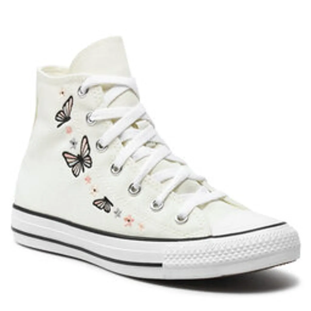 Sneakers aus Stoff Converse Chuck Taylor All Star Butterflies A07336C Egret/Black/White