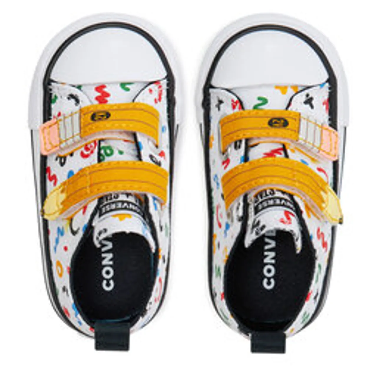 Sneakers aus Stoff Converse Chuck Taylor All Star Easy-On Doodles A07219C White/Yellow/Black