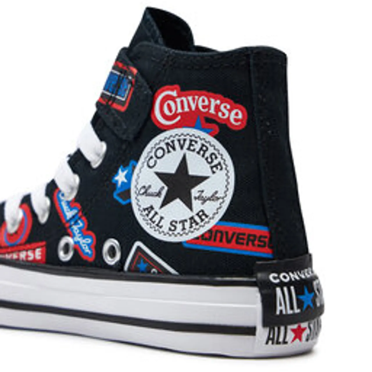 Sneakers aus Stoff Converse Chuck Taylor All Star Easy-On Stickers A06356C Black/Fever Dream/Blue Slushy