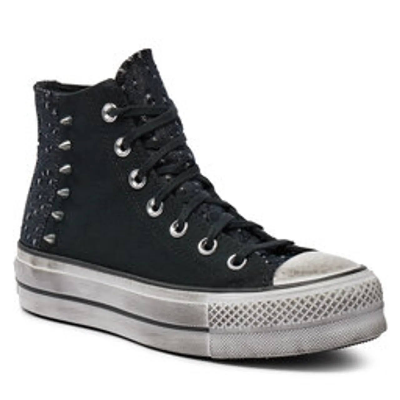 Sneakers aus Stoff Converse Chuck Taylor All Star Lift Platform Chrome A06450C Black/Silver/Black