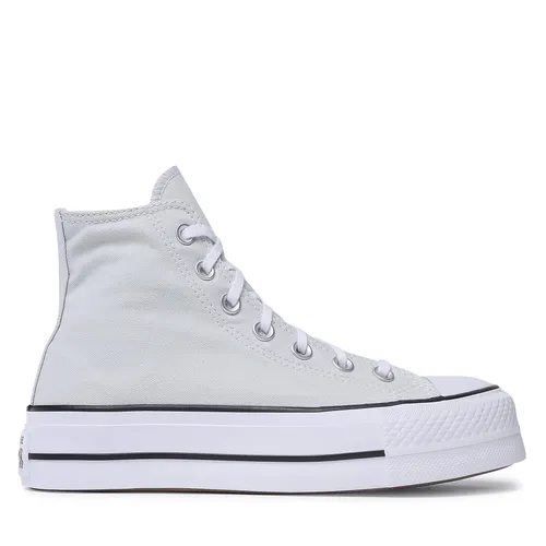 Sneakers aus Stoff Converse Ctas Lift Hi 572720C Light Silver/Black/White