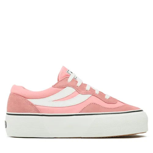 Sneakers aus Stoff Superga 3041 Revolley Colorblock Platform S1151MW Pink/White A6Q