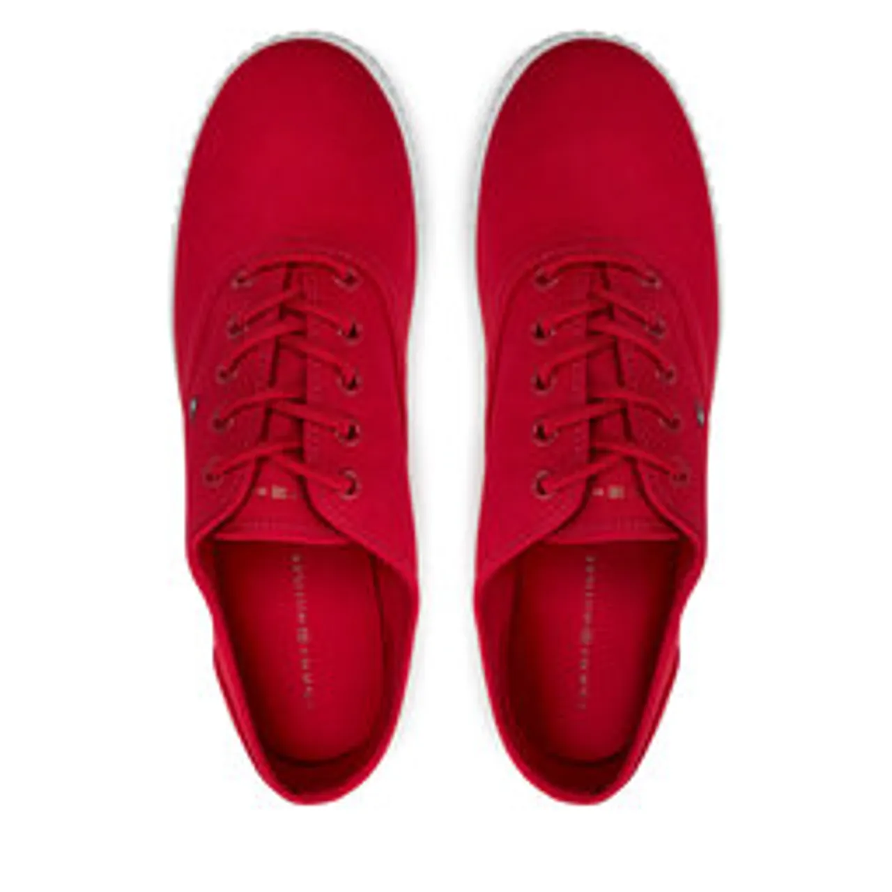Sneakers aus Stoff Tommy Hilfiger Canvas Lace Up Sneaker FW0FW07805 Rot