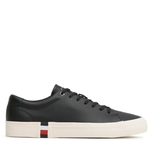 Sneakers aus Stoff Tommy Hilfiger Corporate Leather Detal Vulc FM0FM04589 Black BDS