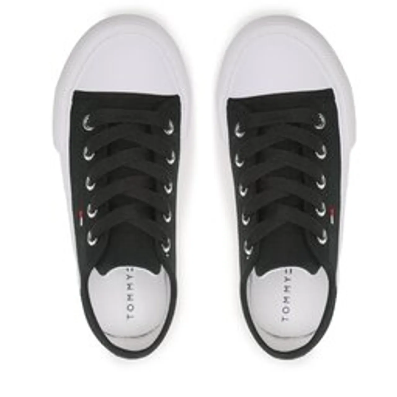 Sneakers aus Stoff Tommy Hilfiger Low Cut Lace-Up Sneaker T3A9-32677-0890 M Black 999