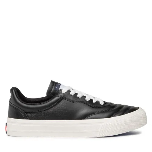 Sneakers aus Stoff Tommy Jeans Leather Soccer Vulc EM0EM01026 Black BDS