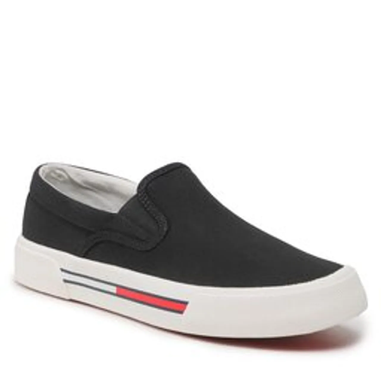 Sneakers aus Stoff Tommy Jeans Slip On EN0EN02088 Black 0GJ