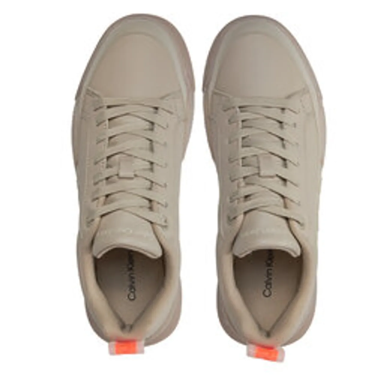 Sneakers Calvin Klein Chunky Cupsole 2.0 Lth In Lum YW0YW01313 Eggshell/Shocking Orange 0GI