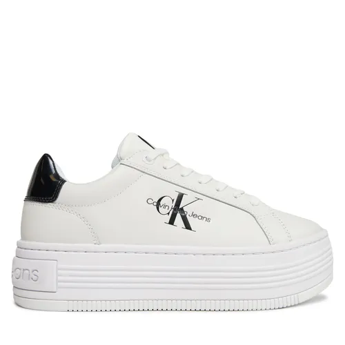 Sneakers Calvin Klein Jeans Bold Platf Low Lace Lth Ml Met YW0YW01431 Bright White/Black 01W