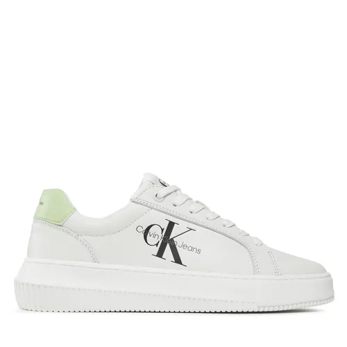 Sneakers Calvin Klein Jeans Chunky Cupsole Laceup Mon Lth Wn YW0YW00823 Bright White/Exotic Mint 02U
