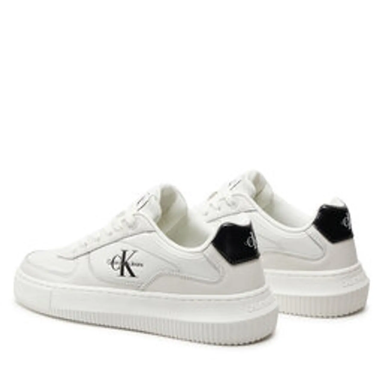 Sneakers Calvin Klein Jeans Chunky Cupsole Low Lth Ml Meta YW0YW01410 Bright White/Black 01W