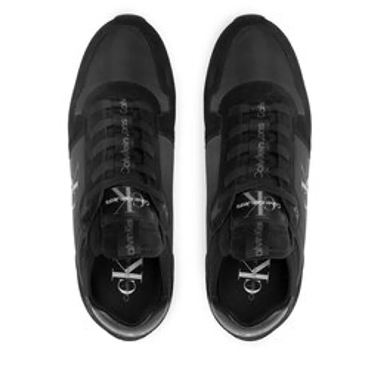 Sneakers Calvin Klein Jeans Runner Sock Laceup Ny-Lth YM0YM00553 Triple Black 0GL