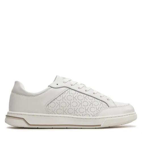 Sneakers Calvin Klein Low Top Lace Up Lth Perf Mono HM0HM01428 White/Feather Grey Perf Mono 0K8