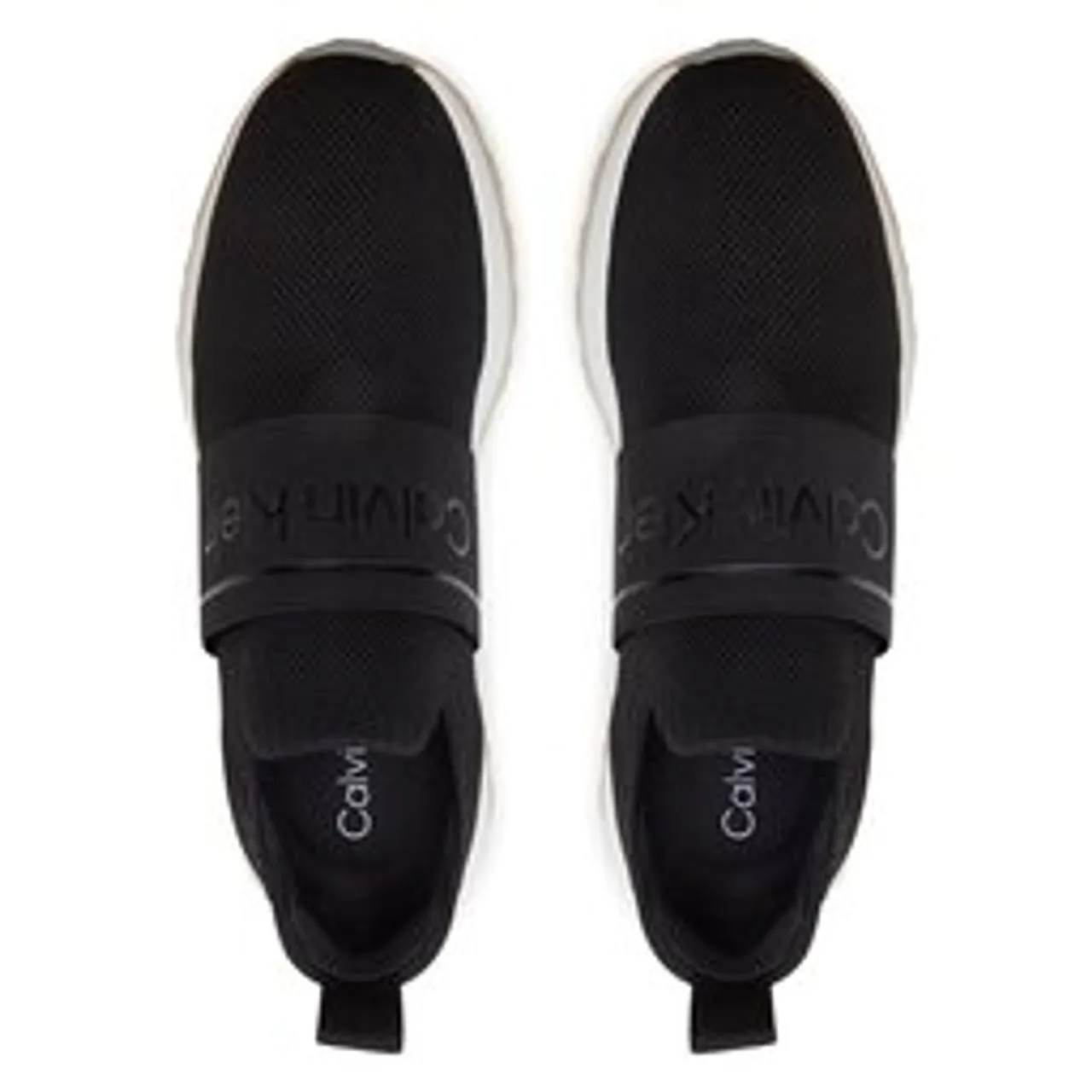 Sneakers Calvin Klein Runner Slip On He Mesh HW0HW01896 Black/Dk Ecru 0GR