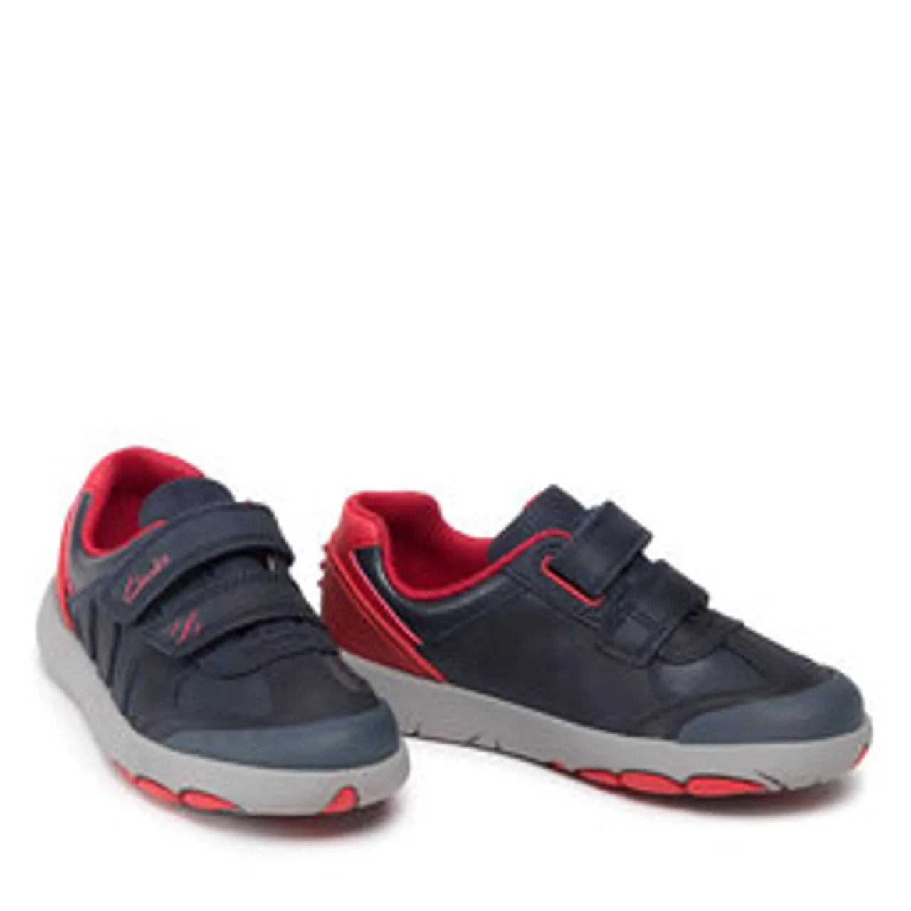 Sneakers Clarks Rex Play K 261619306 Navy/Red Leather