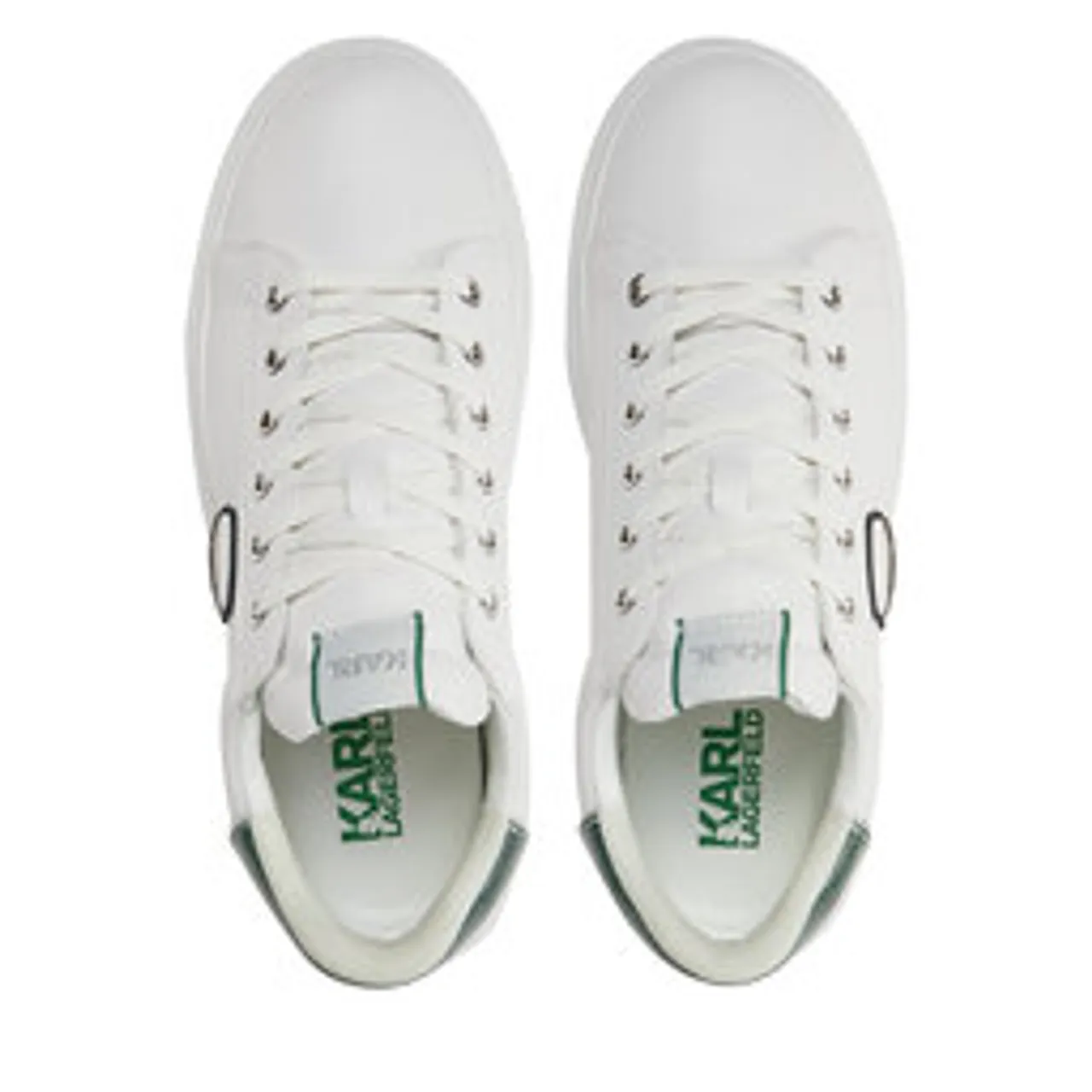 Sneakers KARL LAGERFELD KL52533N White Lthr w/Dk Green 01F