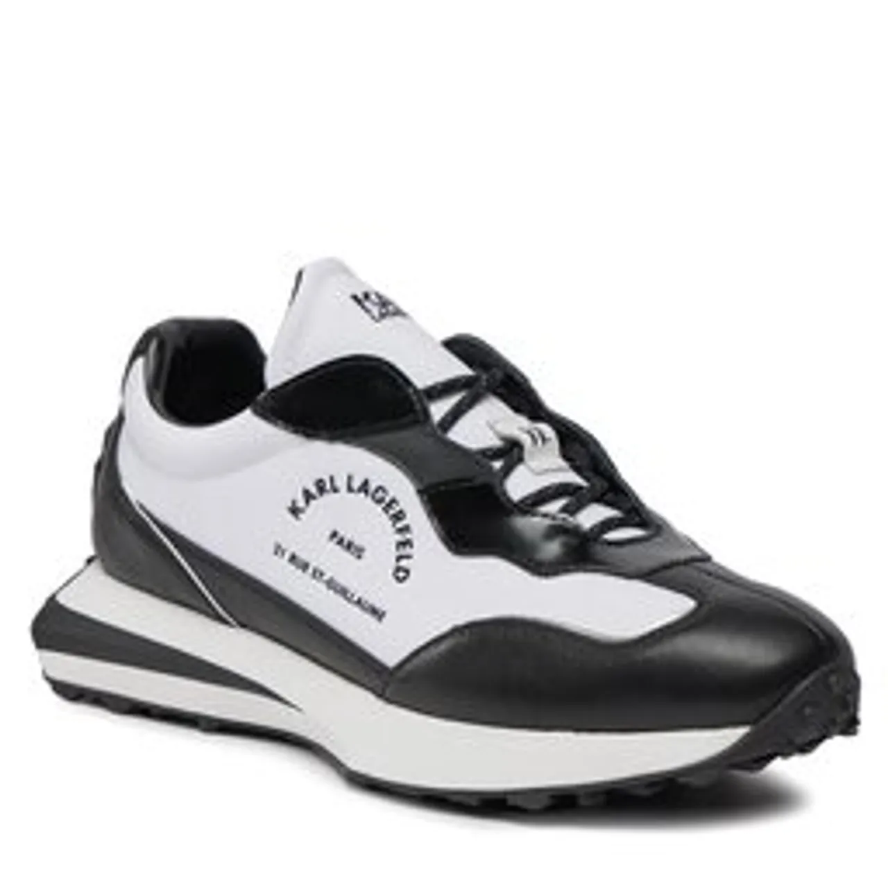 Sneakers KARL LAGERFELD KL53938 Black Lthr/Textile w/White 401