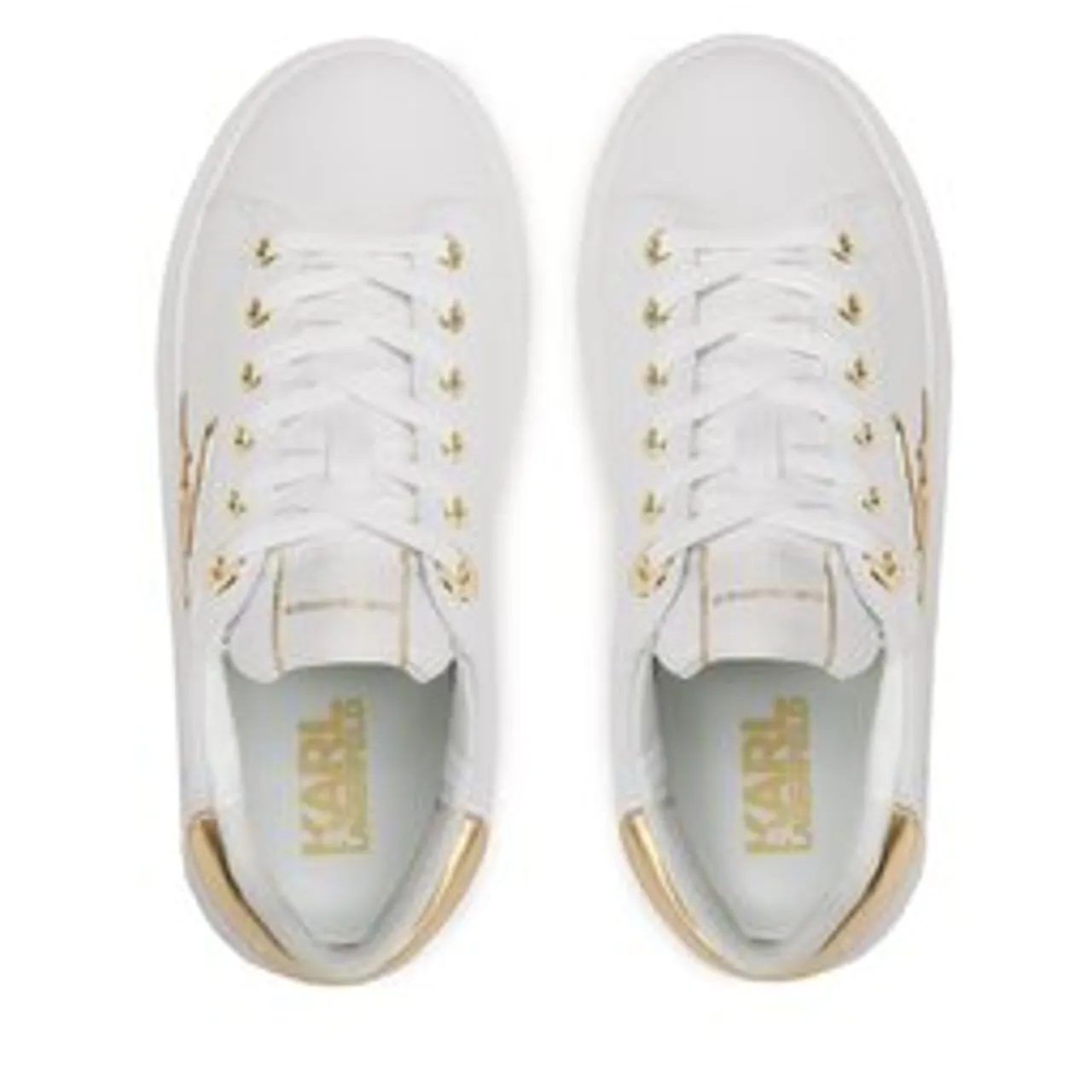 Sneakers KARL LAGERFELD KL62510A White Lthr W/Gold