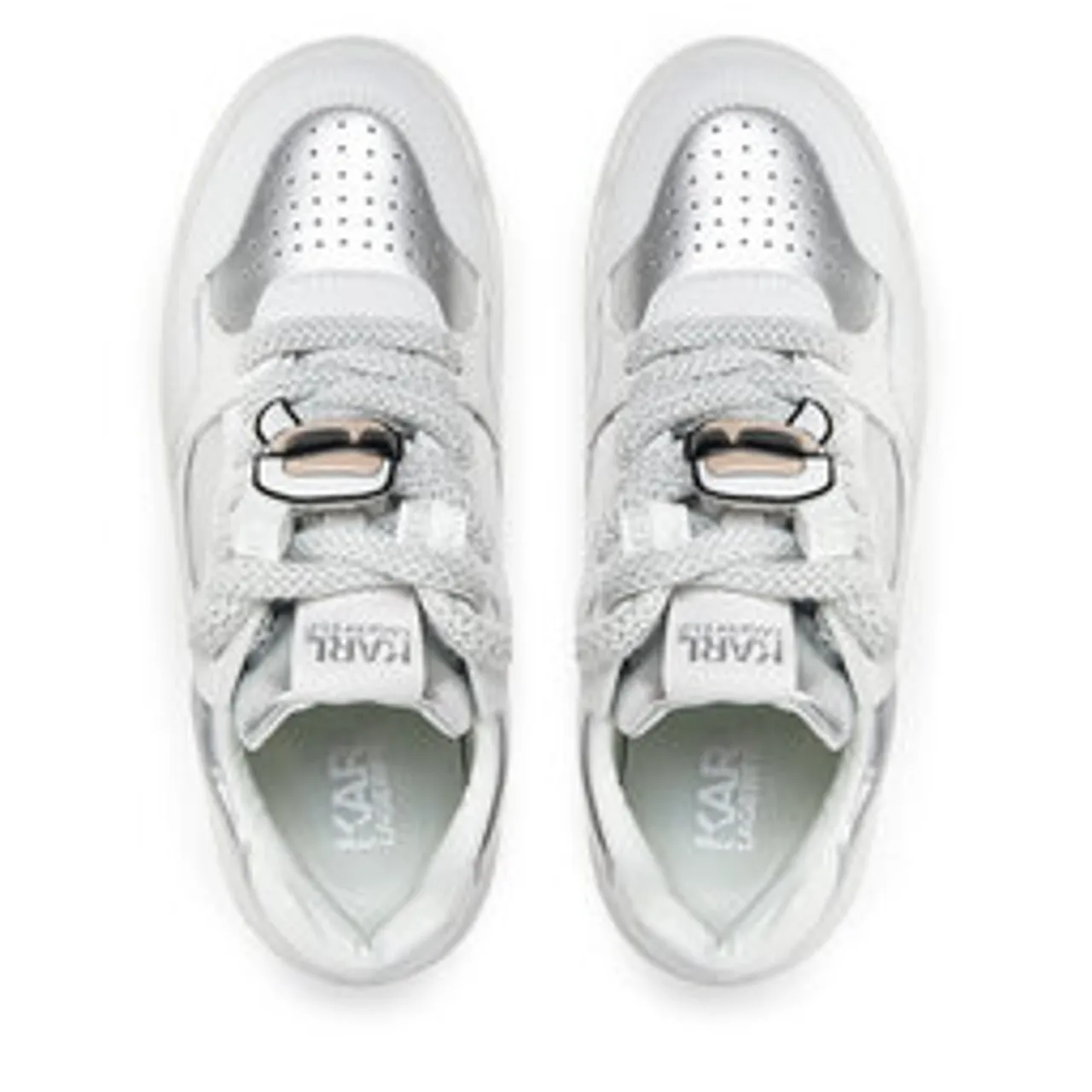 Sneakers KARL LAGERFELD KL63324 White Lthr/Silver