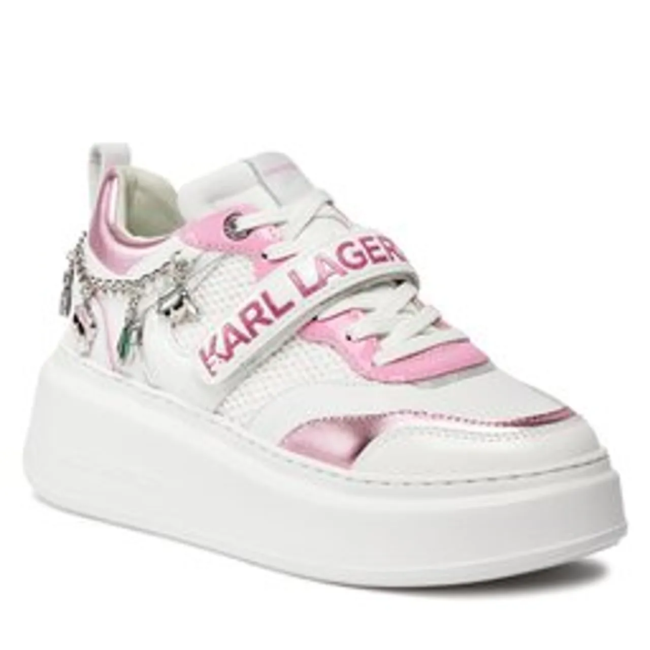 Sneakers KARL LAGERFELD KL63544F White Lthr w/Pink 01P