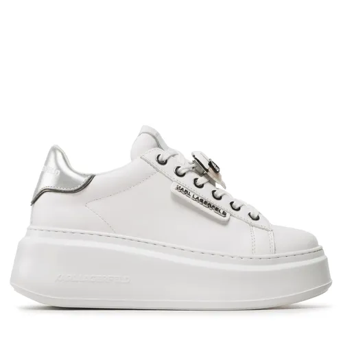 Sneakers KARL LAGERFELD KL63576K White Lthr W/Silver