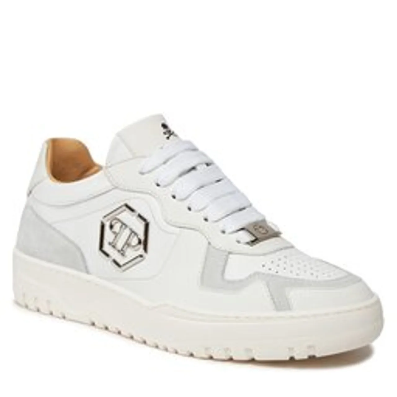 Sneakers PHILIPP PLEIN Mix Leather Lo Top Sneakers SADS USC0545 PLE010N 01 White