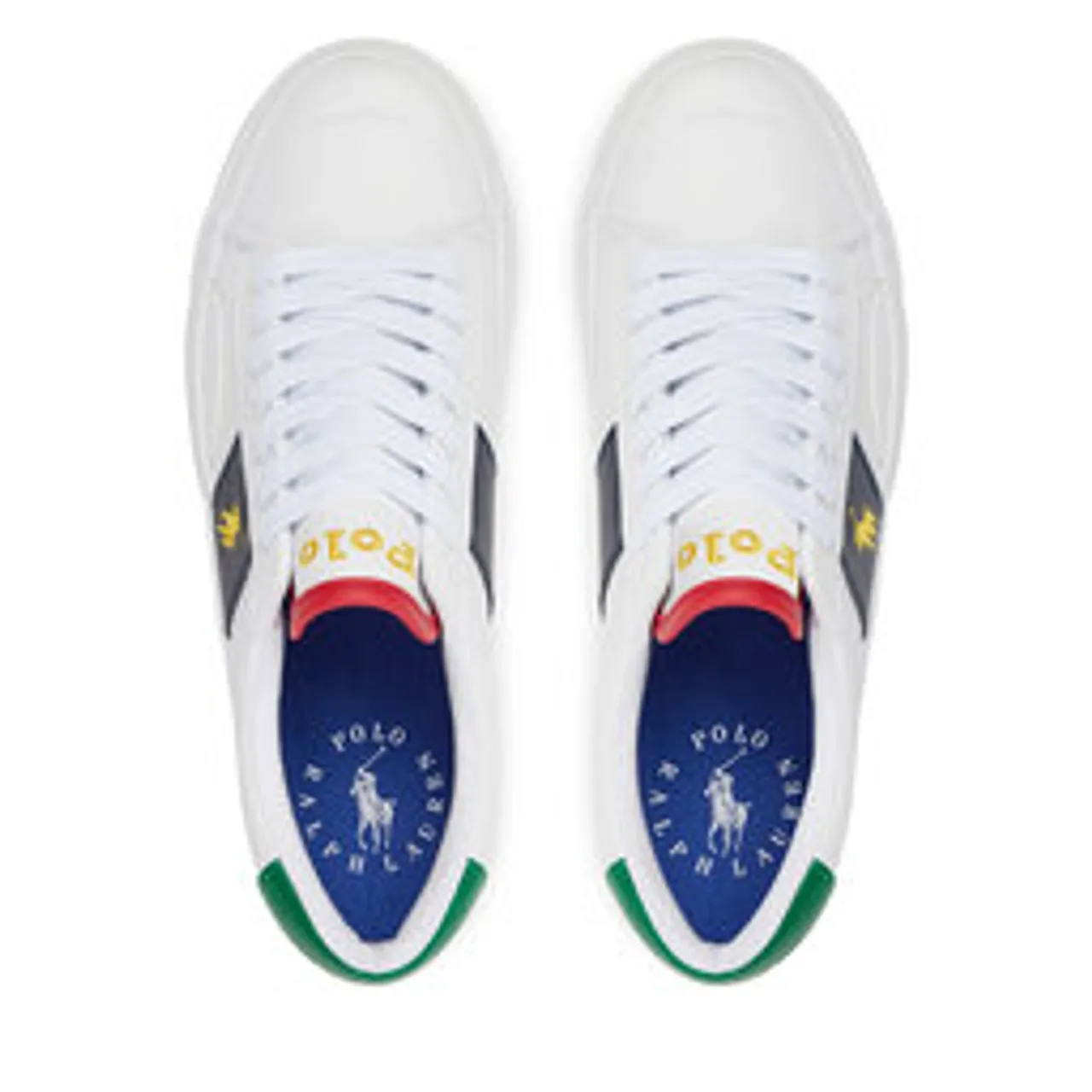 Sneakers Polo Ralph Lauren RL00564110 J White Tumbled/Navy/Green W/ Yellow Pp