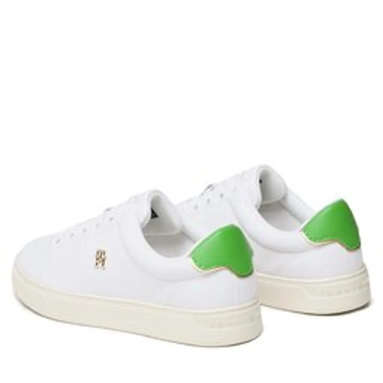 Sneakers Tommy Hilfiger Elevated Essential Court Sneaker FW0FW06965 White/Galvanicgreen