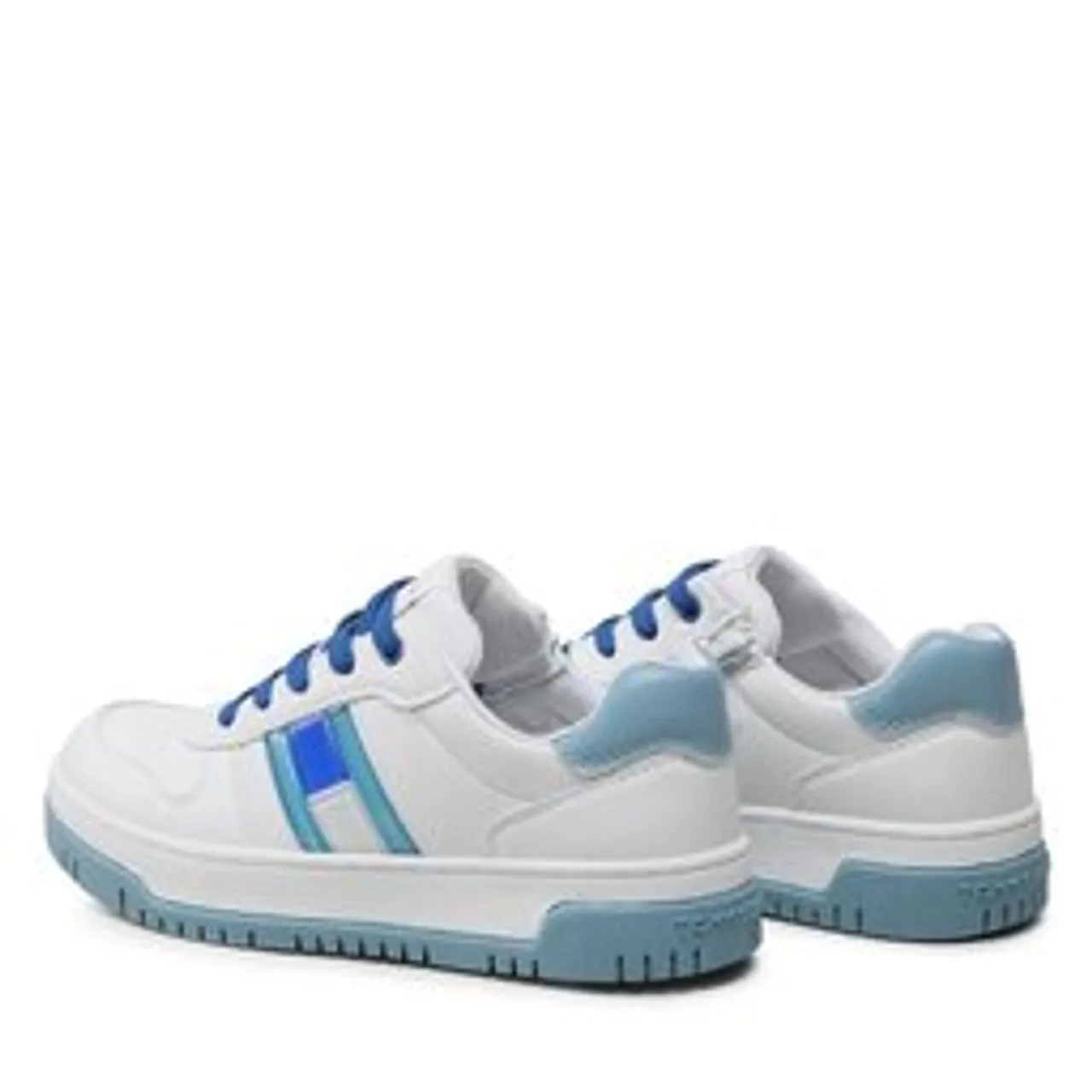 Sneakers Tommy Hilfiger Flag Low Cut Lace-Up Sneaker T3X9-32869-1355 S White/Sky Blue/Royal Y254