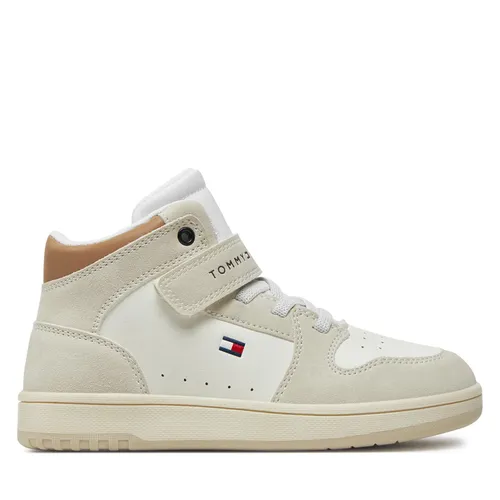 Sneakers Tommy Hilfiger High Top Lace-Up/Velcro Sneaker T3X9-33342-1269 S Beige/Off White A360