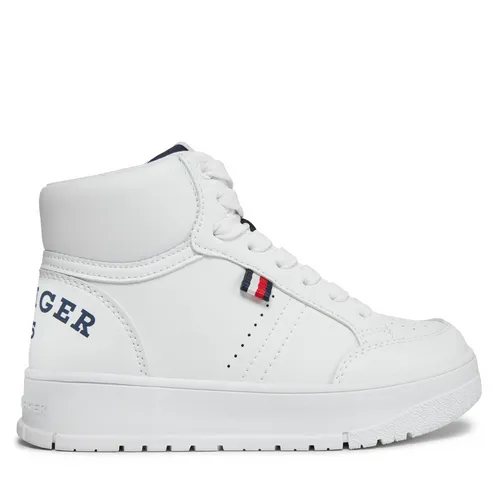 Sneakers Tommy Hilfiger Logo High Top Lace-Up Sneaker T3X9-33362-1355 M White/Blue X336
