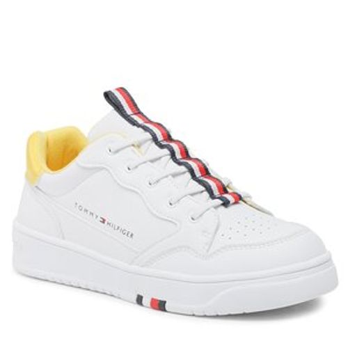 Sneakers Tommy Hilfiger - Low Cut Lace-Up Sneaker T3X9-32853-1355 S White/Yellow X361